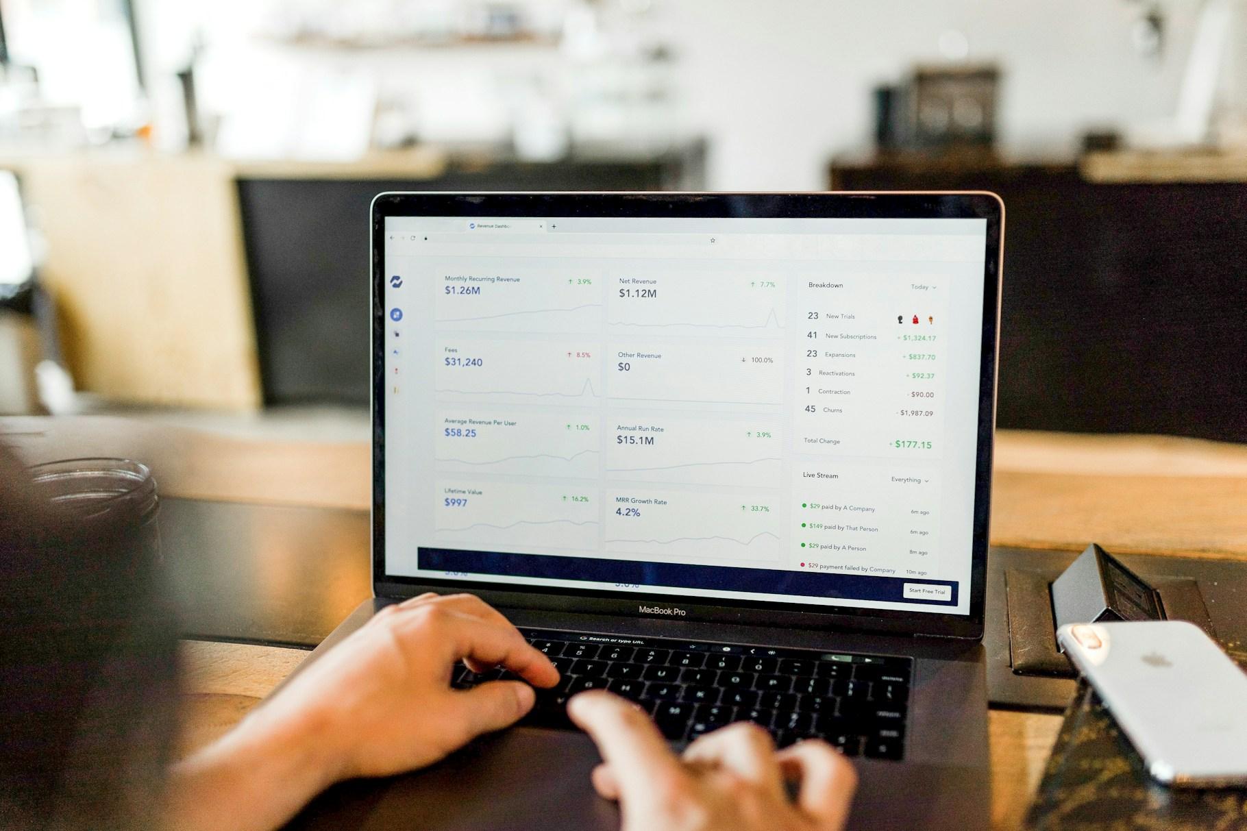Man working on a laptop